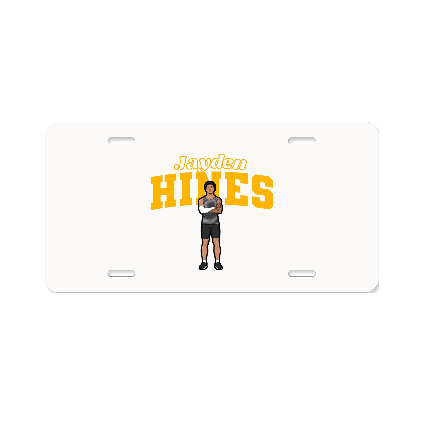License Plate — Name Arch in Classic