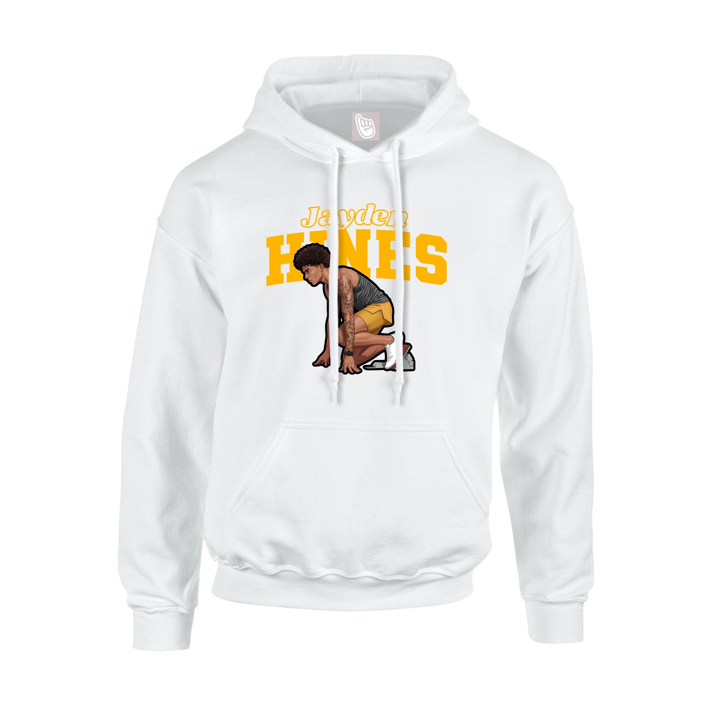 Hoodie — Name Arch in White