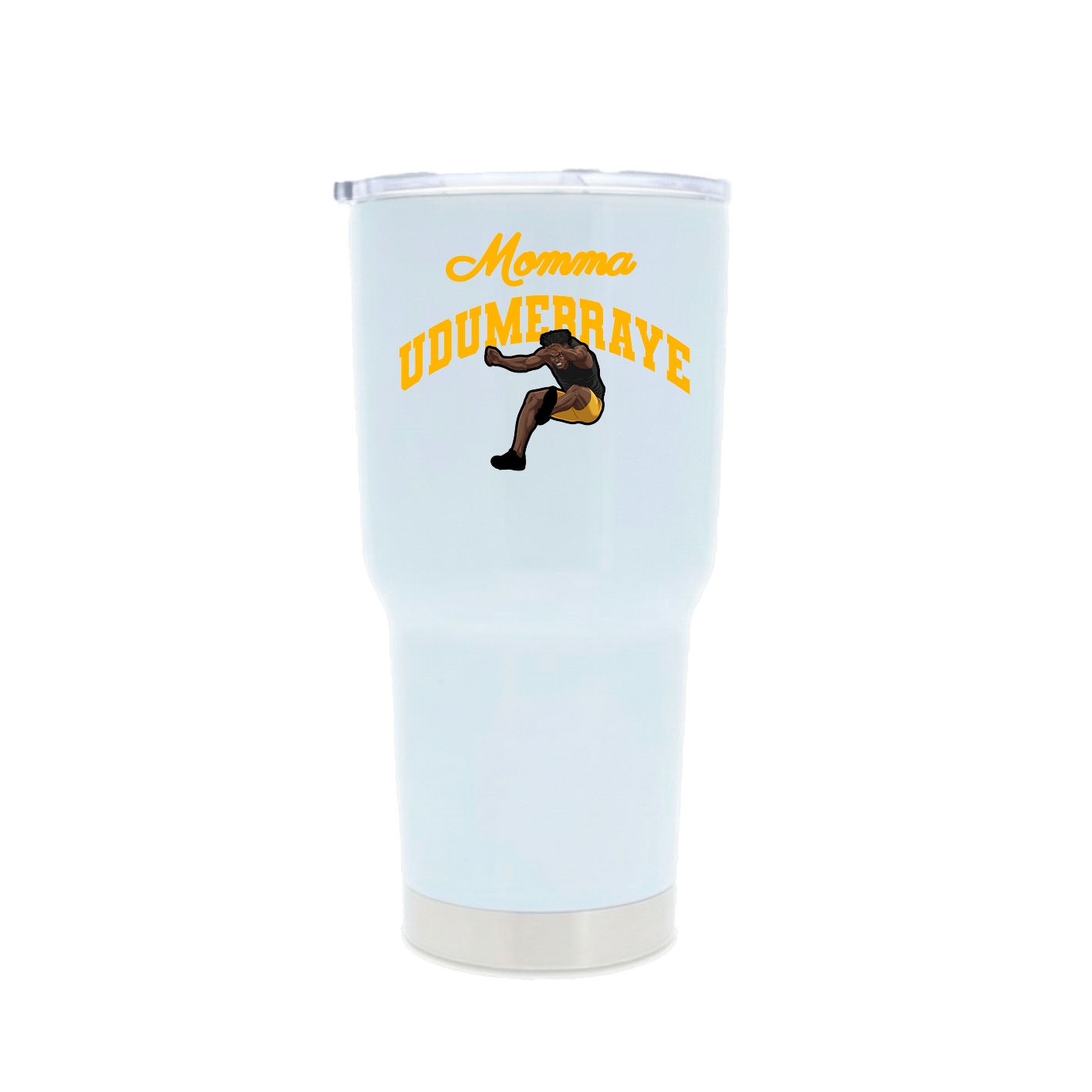 30oz Stainless Steel Tumbler — Mothers Day Arch in White