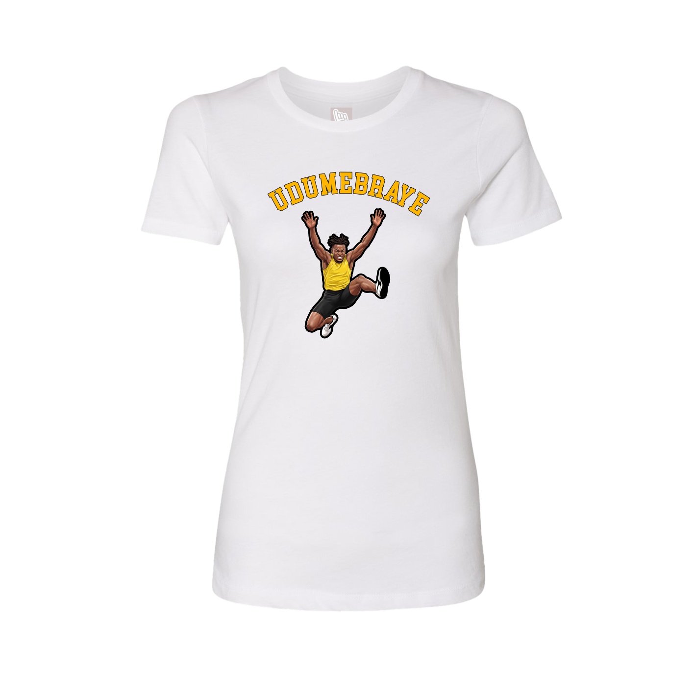 Fitted Women's Tee — Shirsey Arch in White