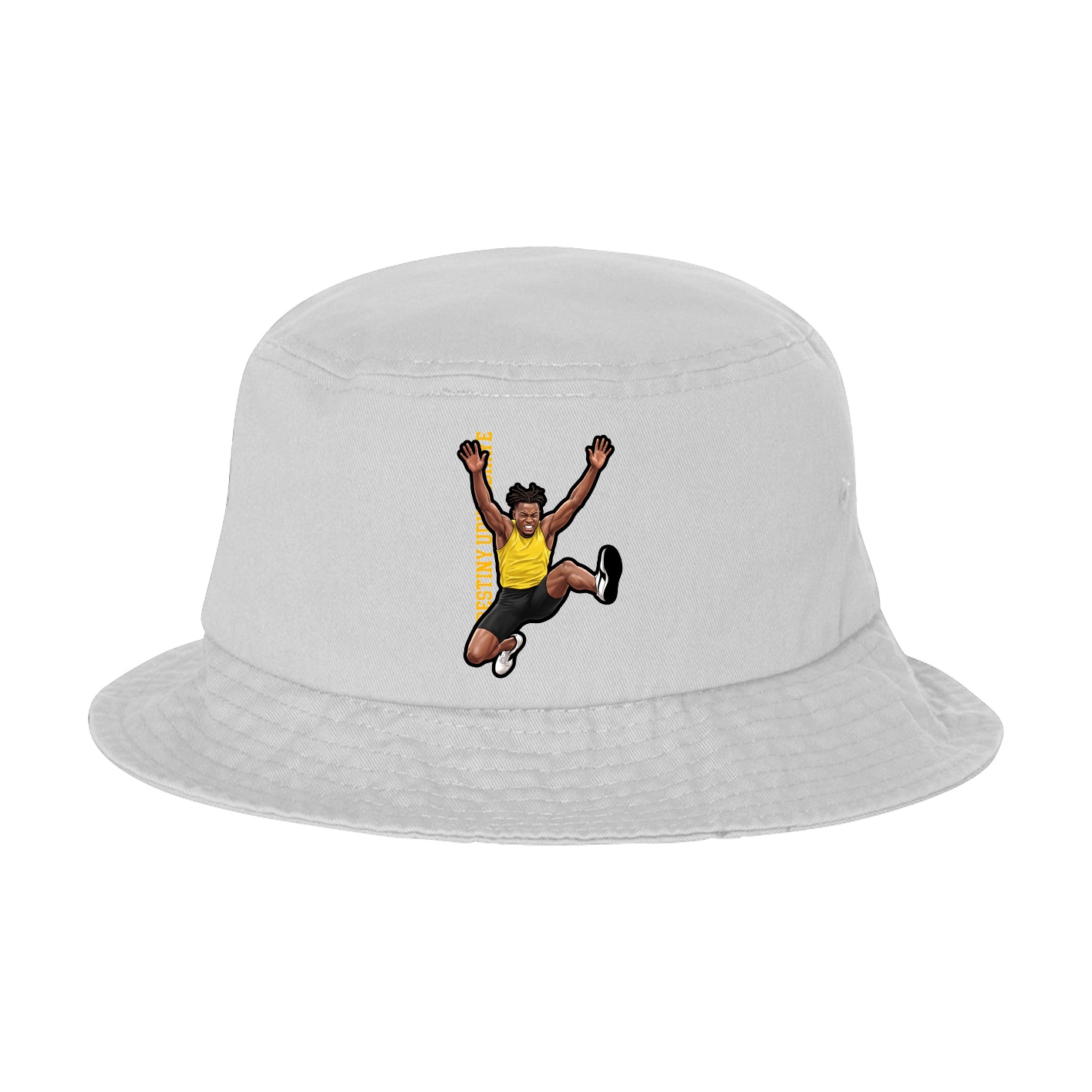 Bucket Cap — Name Vertical in White