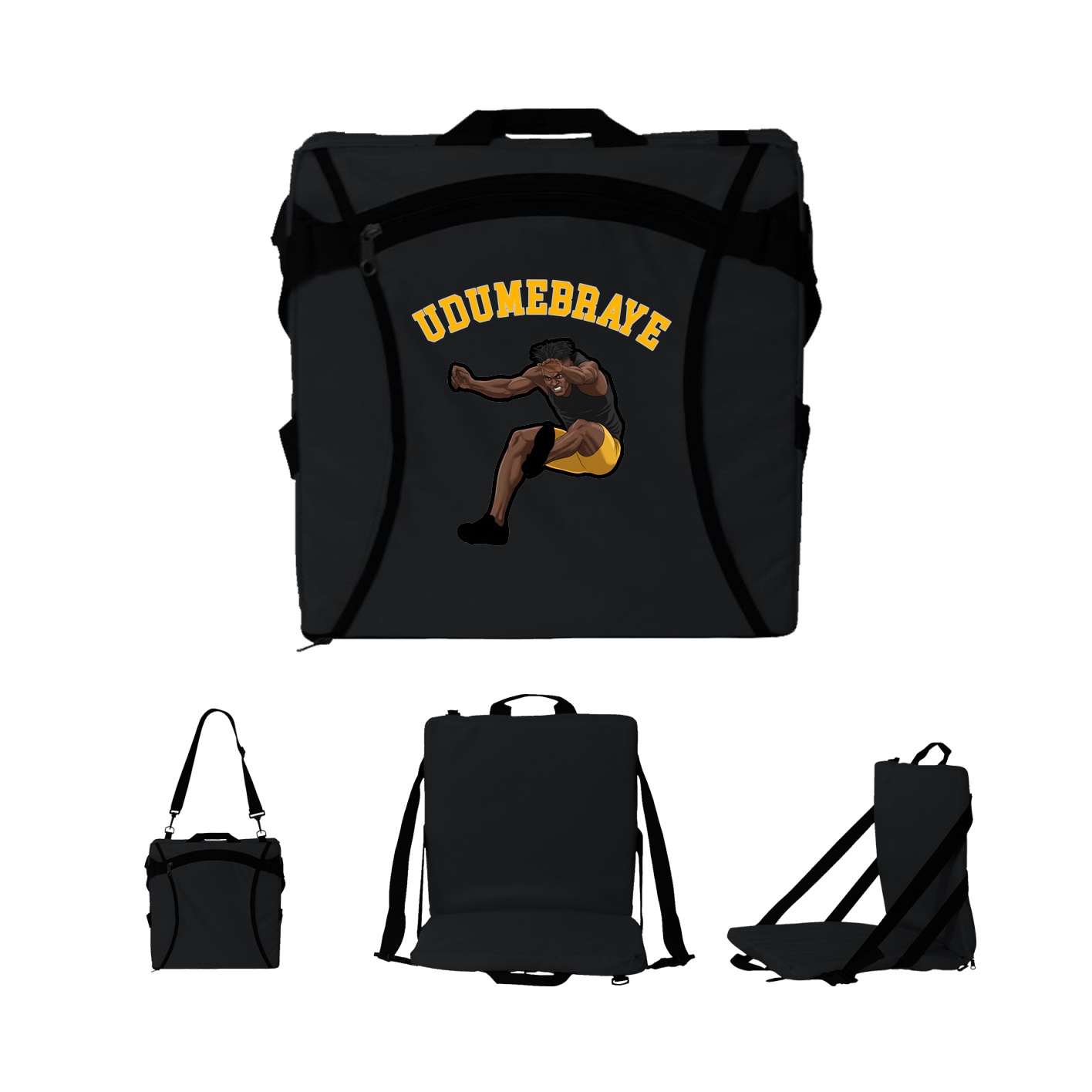 Folding Stadium Seat — Shirsey Arch in Black