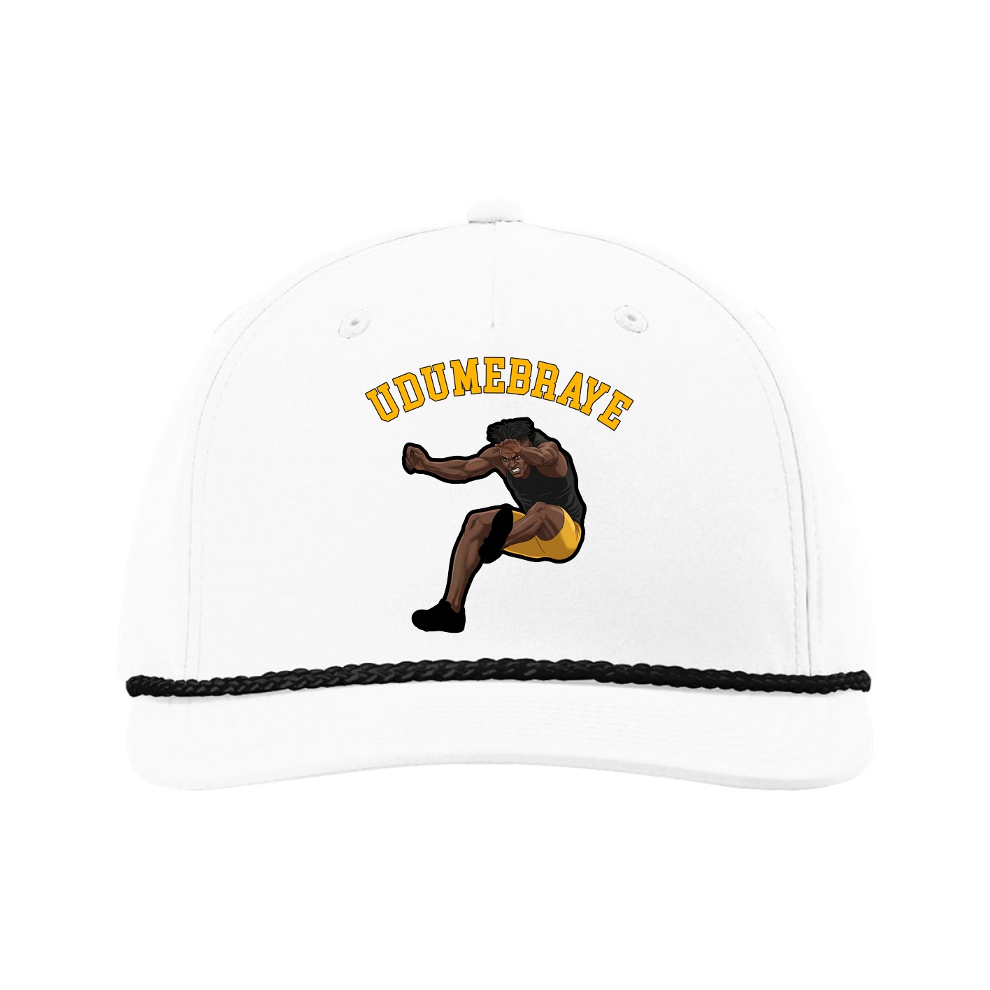 Five-Panel Classic Rope Cap — Shirsey Arch in White