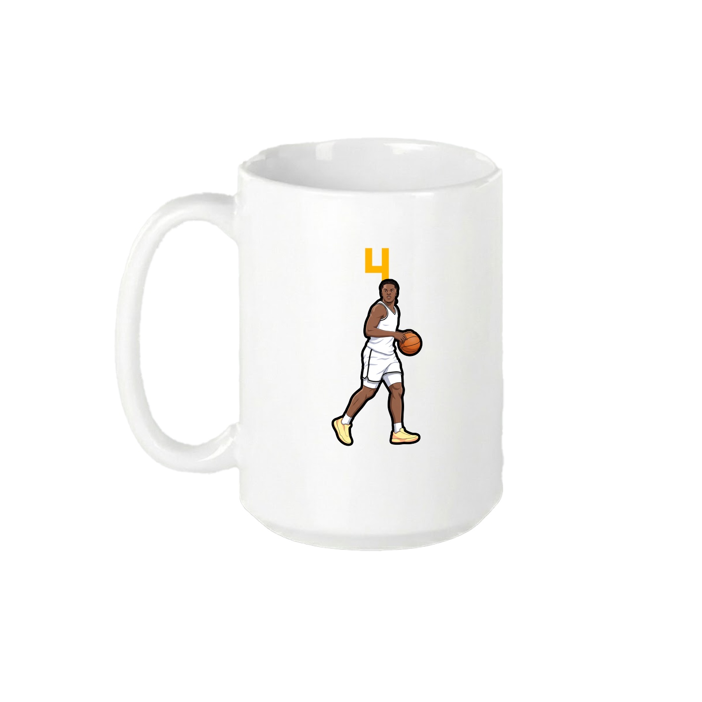 15oz Coffee Mug — Number Top in White