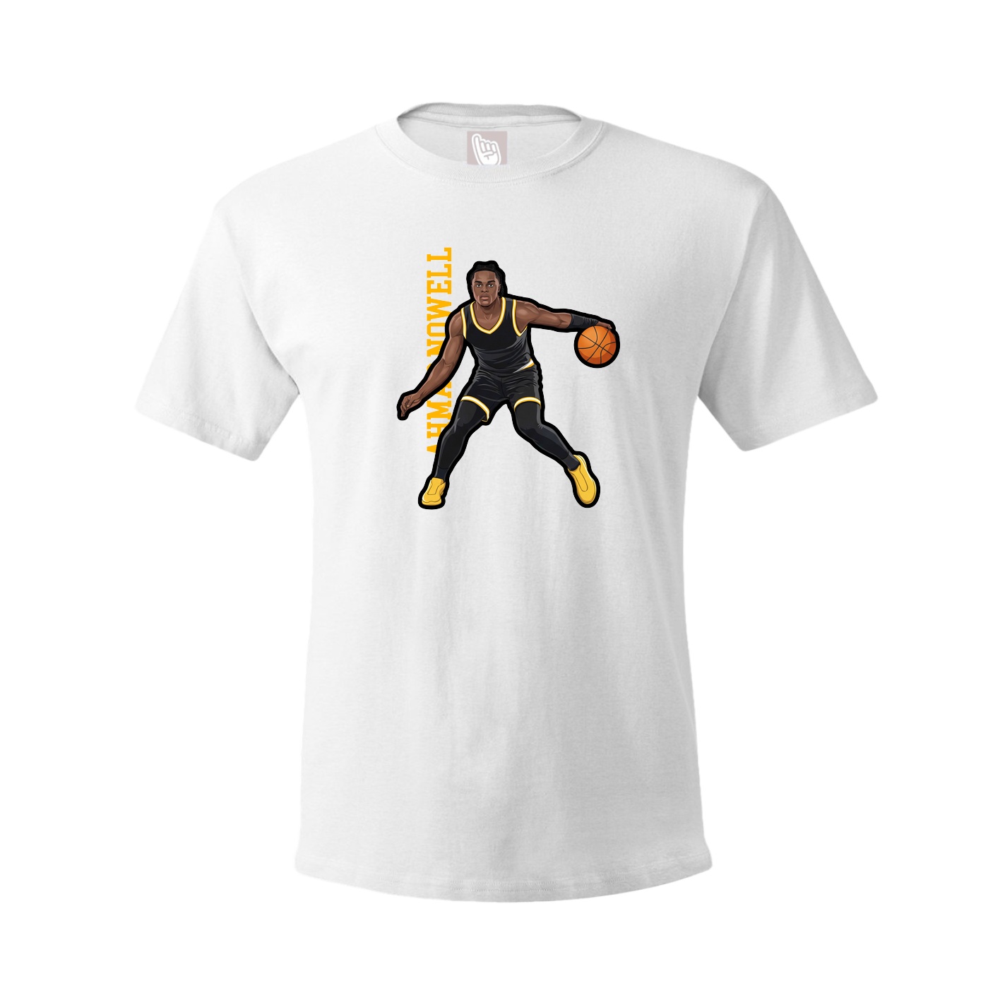 Tee — Name Vertical in White