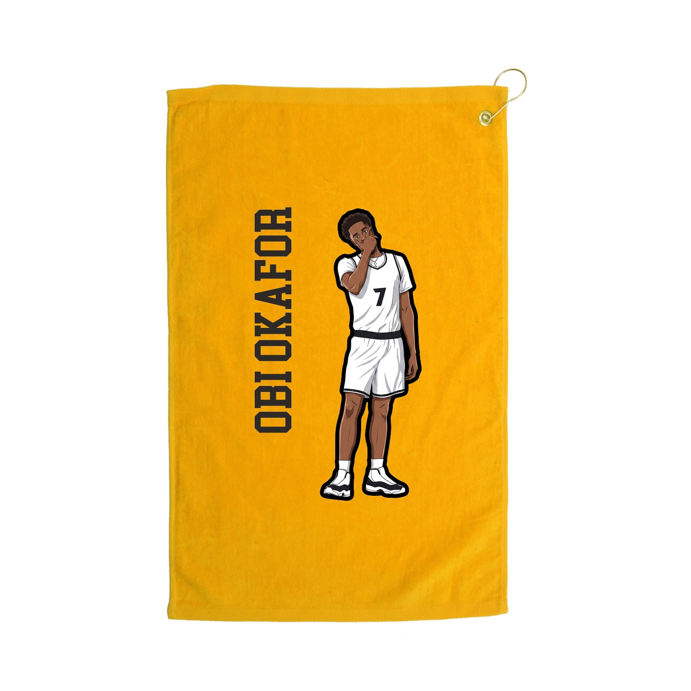 Golf Towel — Name Vertical in Gold