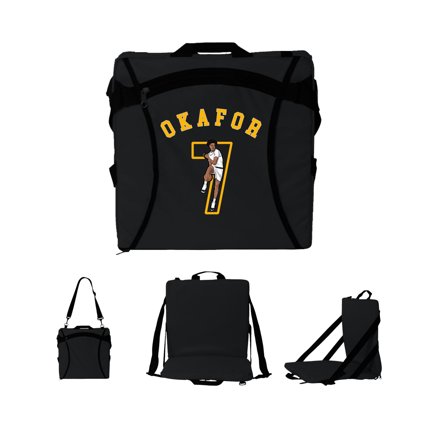Folding Stadium Seat — Shirsey Arch in Black