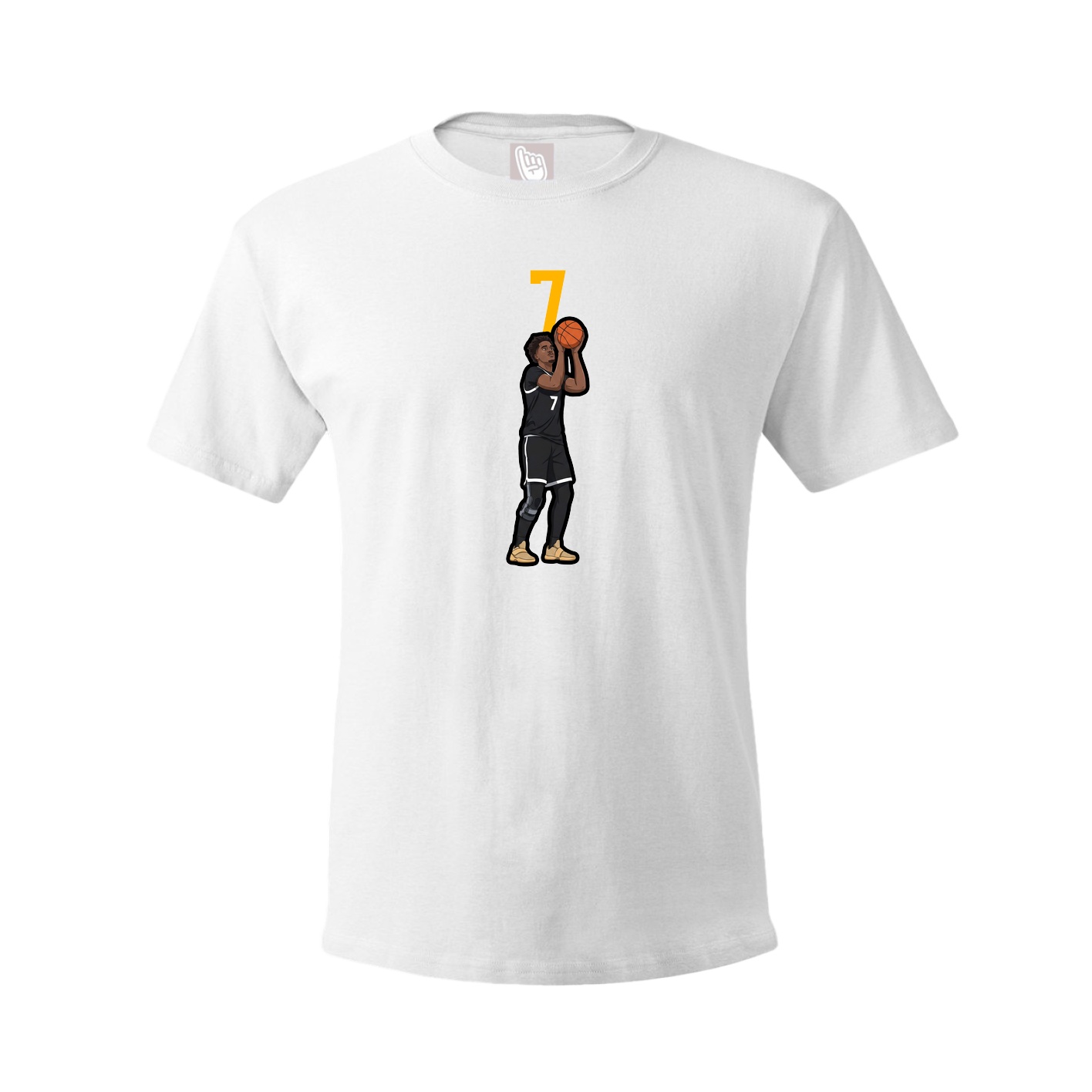 Youth Tee — Number Top in White