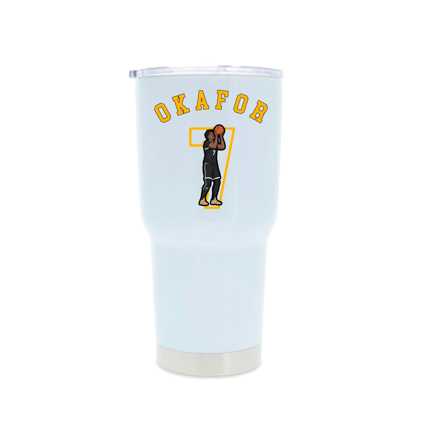30oz Stainless Steel Tumbler — Shirsey Arch in White