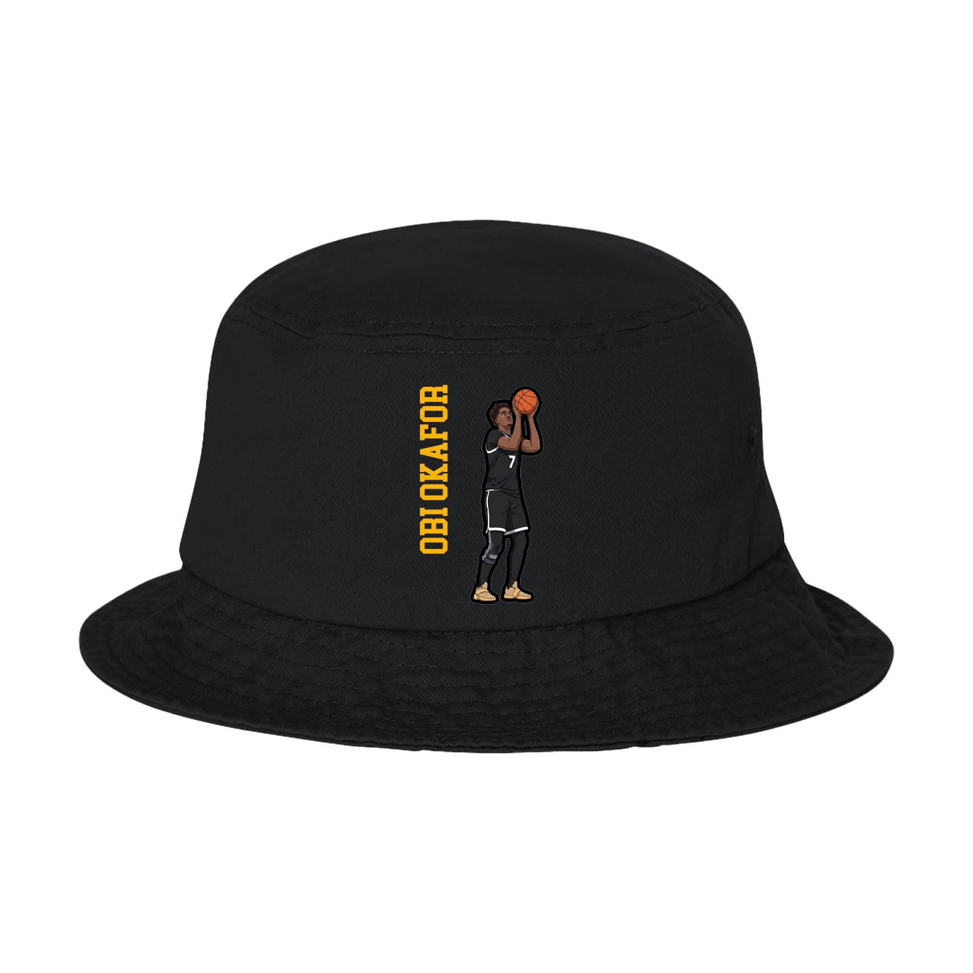 Bucket Cap — Name Vertical in Black