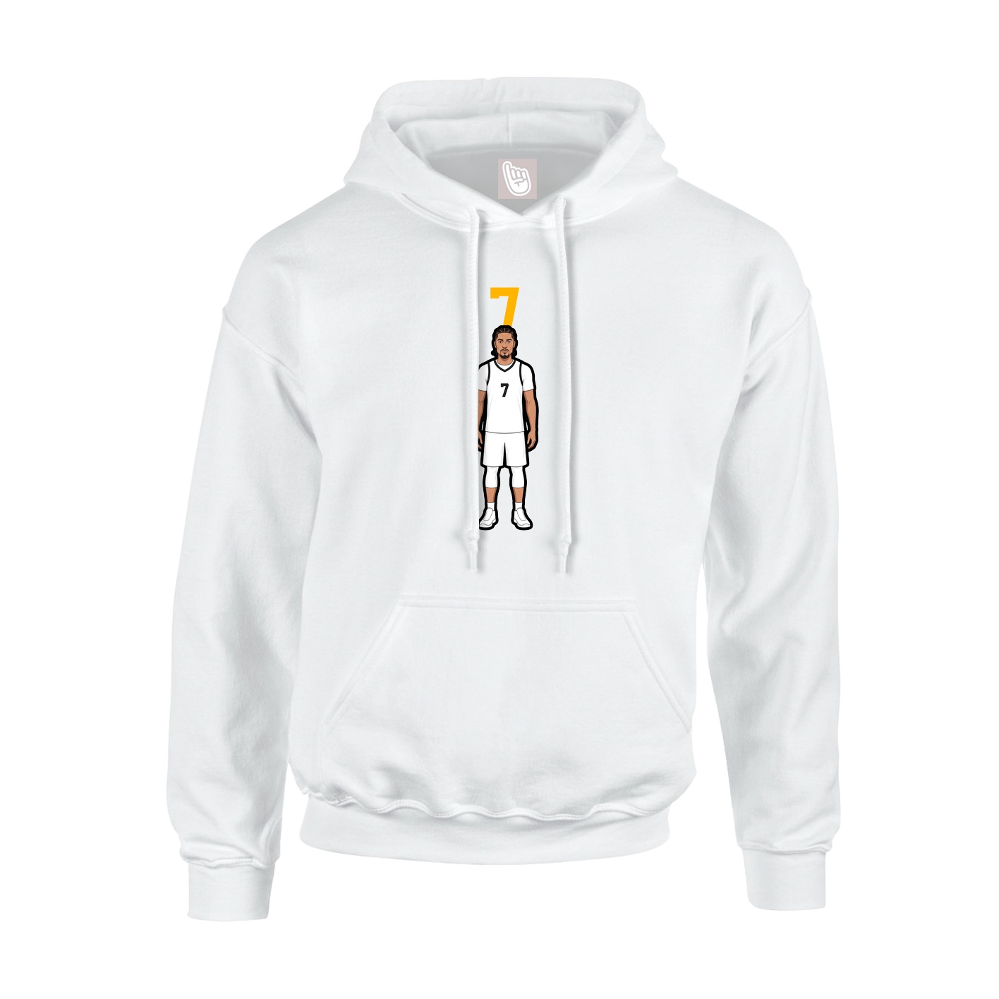 Hoodie — Number Top in White