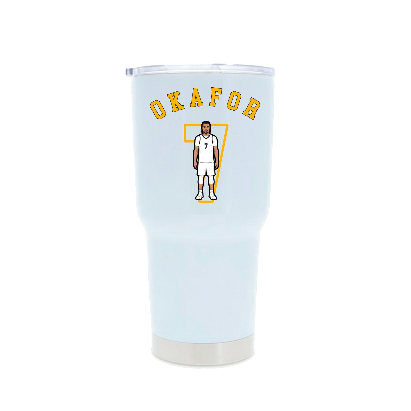 30oz Stainless Steel Tumbler — Shirsey Arch in White