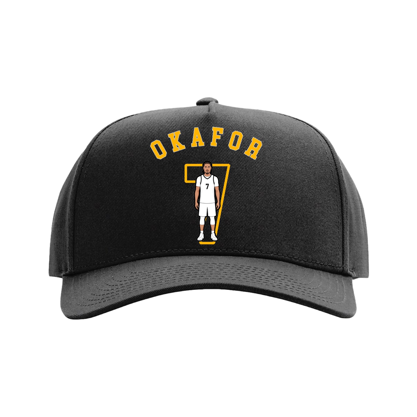 Full Fabric Five-Panel Champ Cap — Shirsey Arch in Black