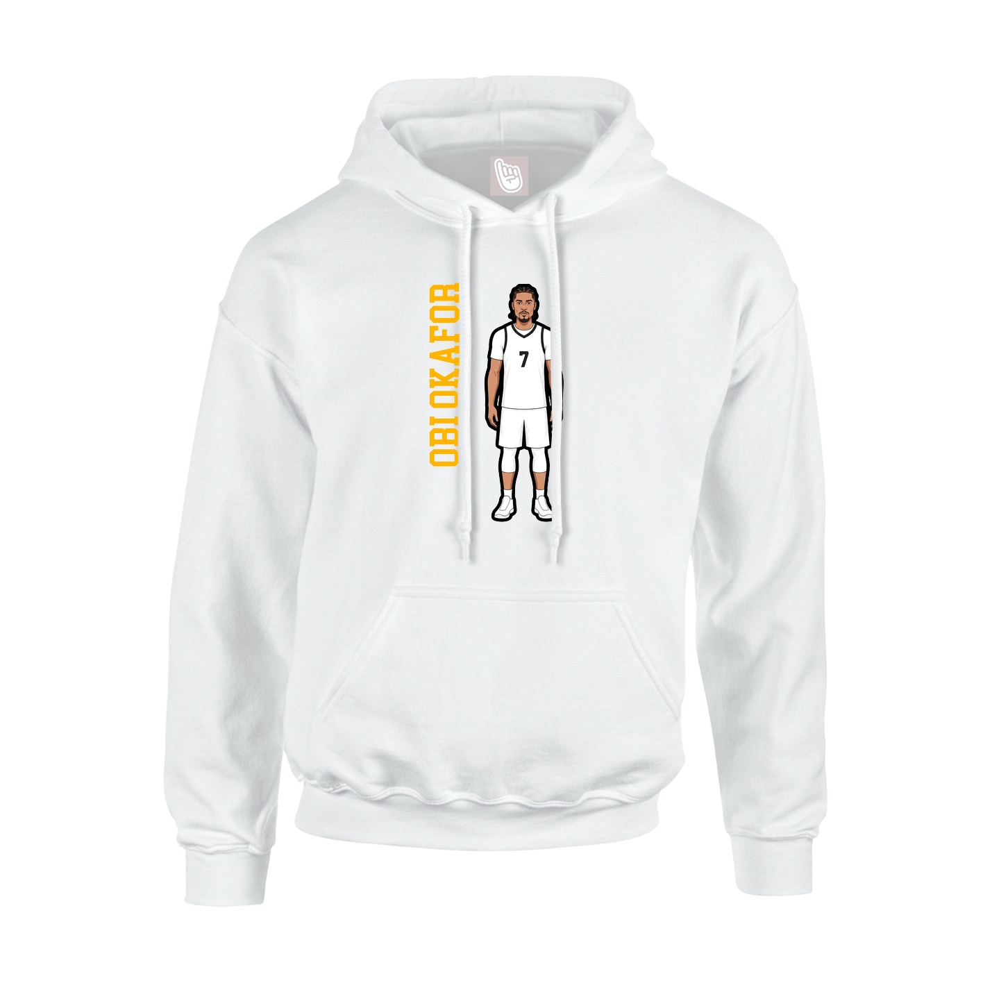 Hoodie — Name Vertical in White
