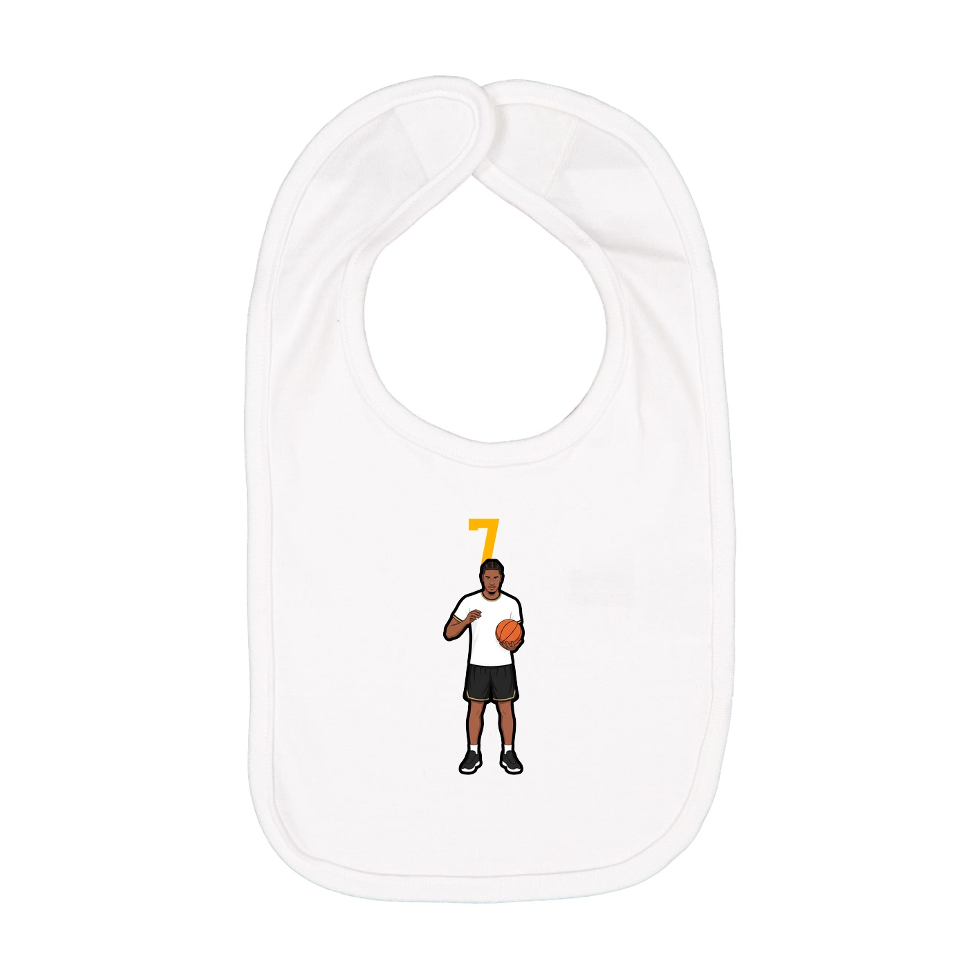 Infant Bib — Number Top in White