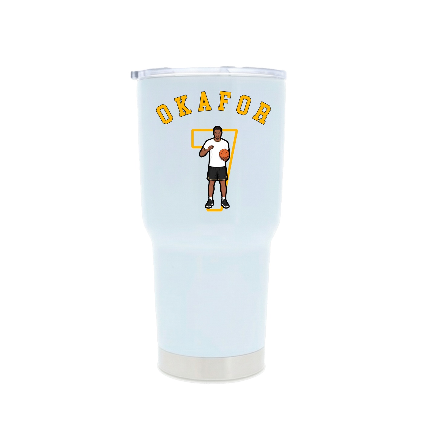 30oz Stainless Steel Tumbler — Shirsey Arch in White