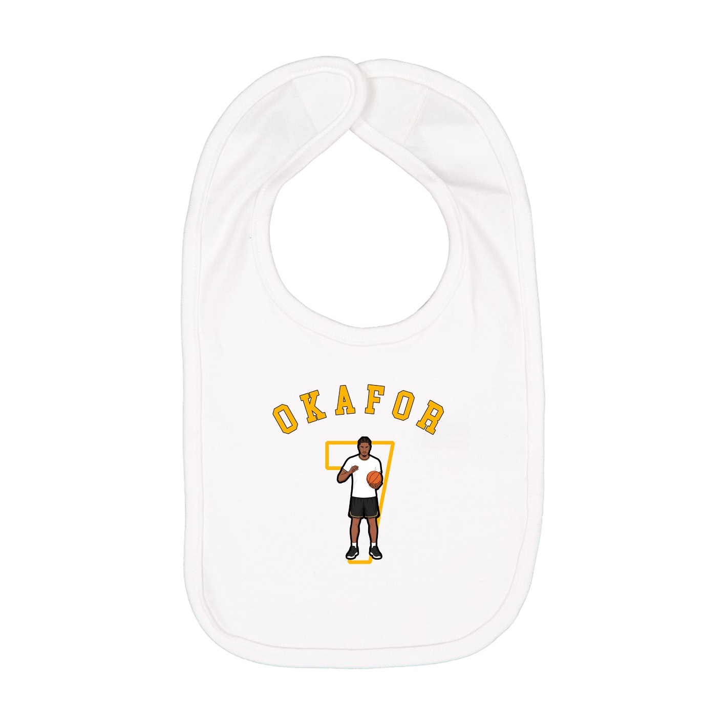 Infant Bib — Shirsey Arch in White