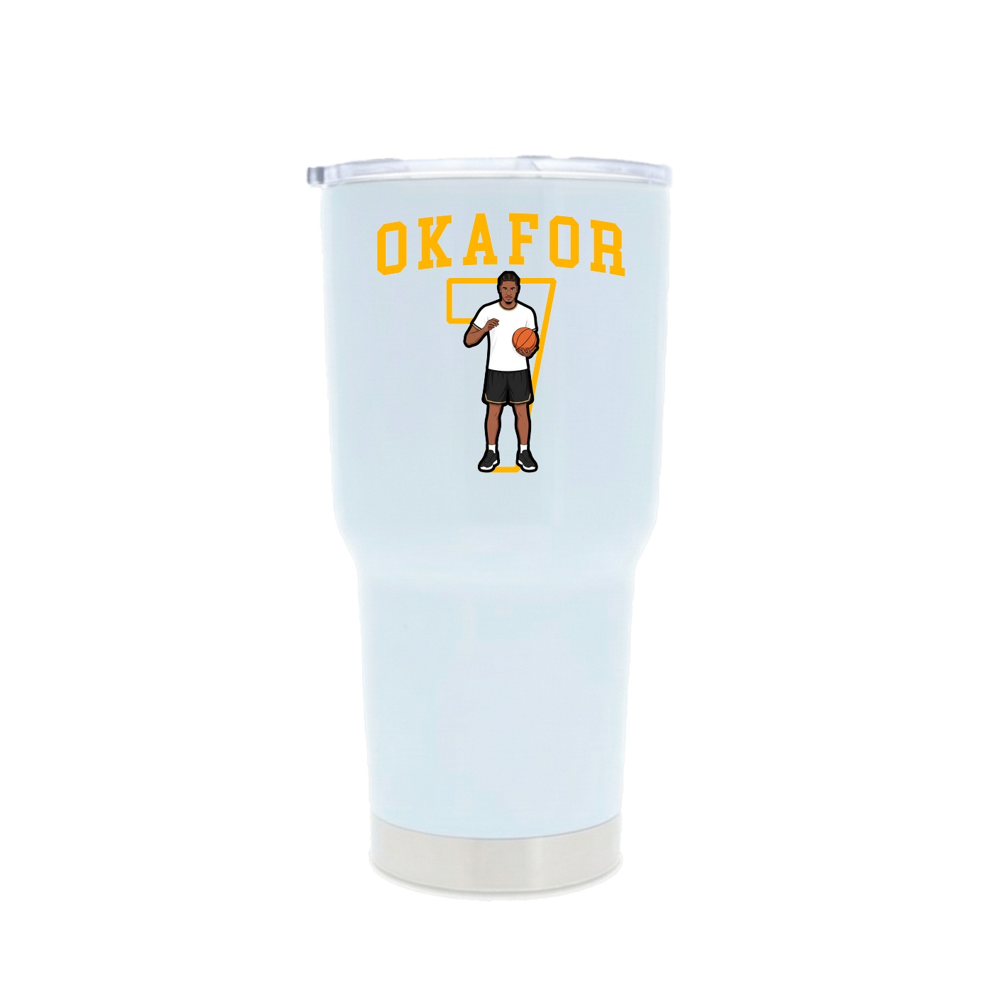30oz Stainless Steel Tumbler — Shirsey in White
