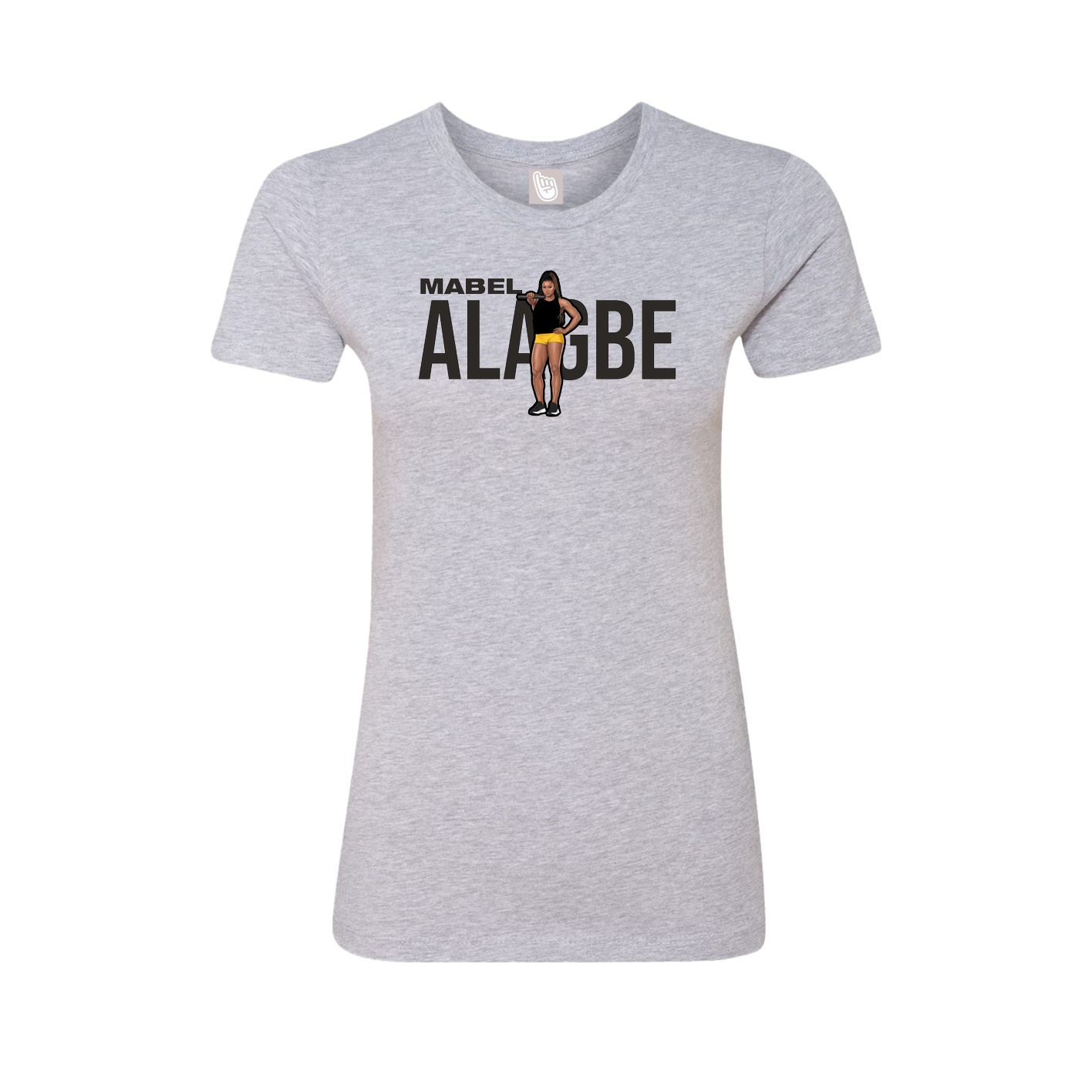 Fitted Women's Tee — Player Name in Grey
