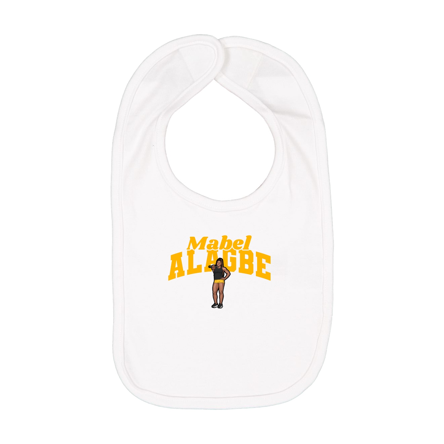 Infant Bib — Signature Arch in White