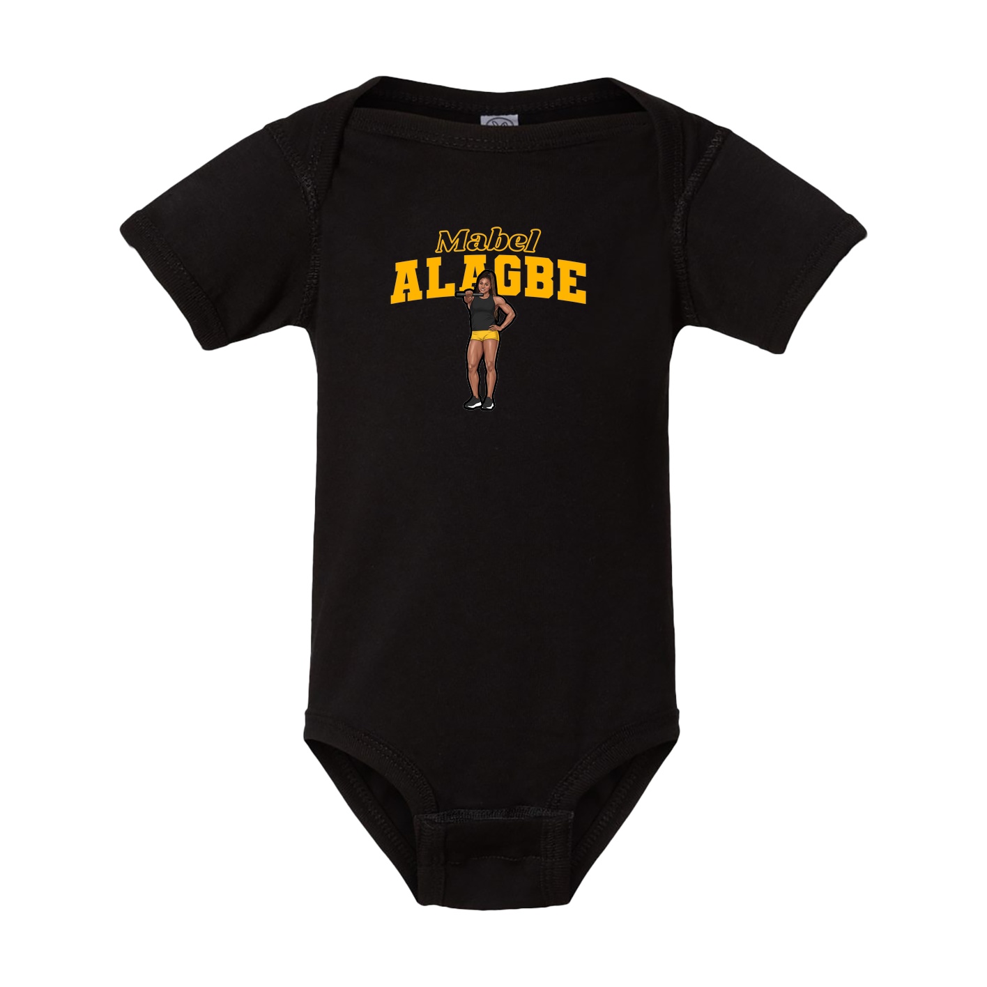 Baby Onesie — Name Arch in Black