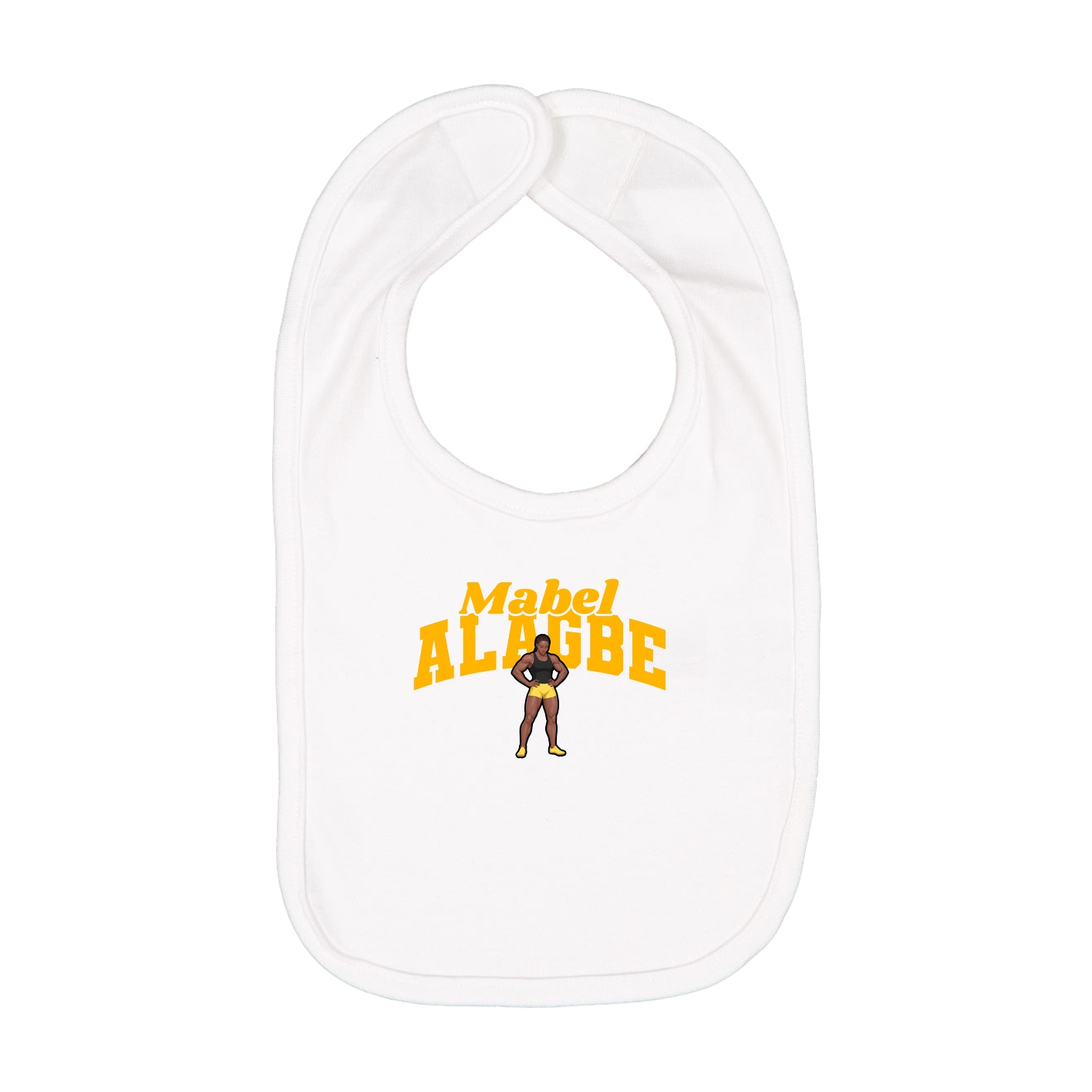 Infant Bib — Signature Arch in White