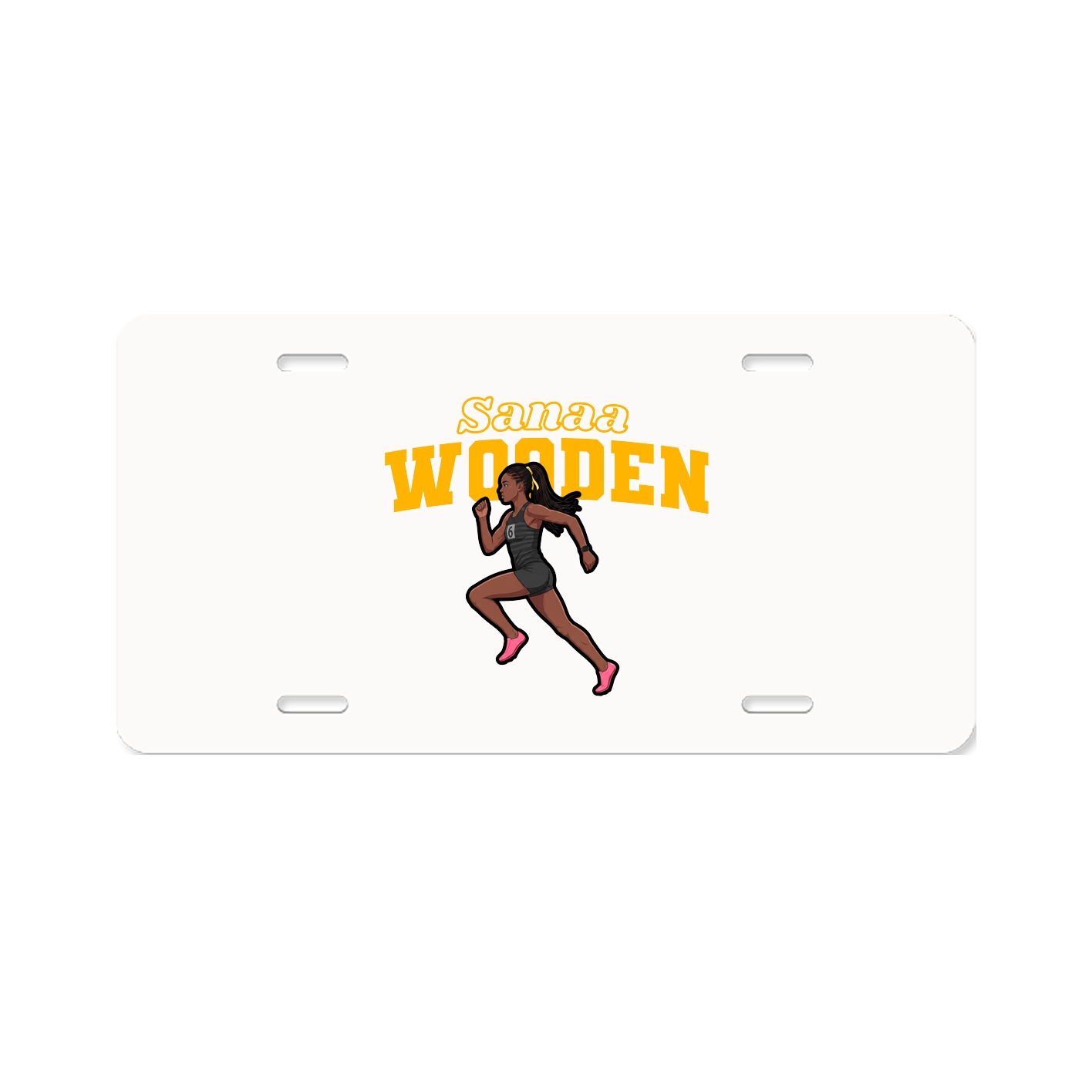 License Plate — Name Arch in Classic