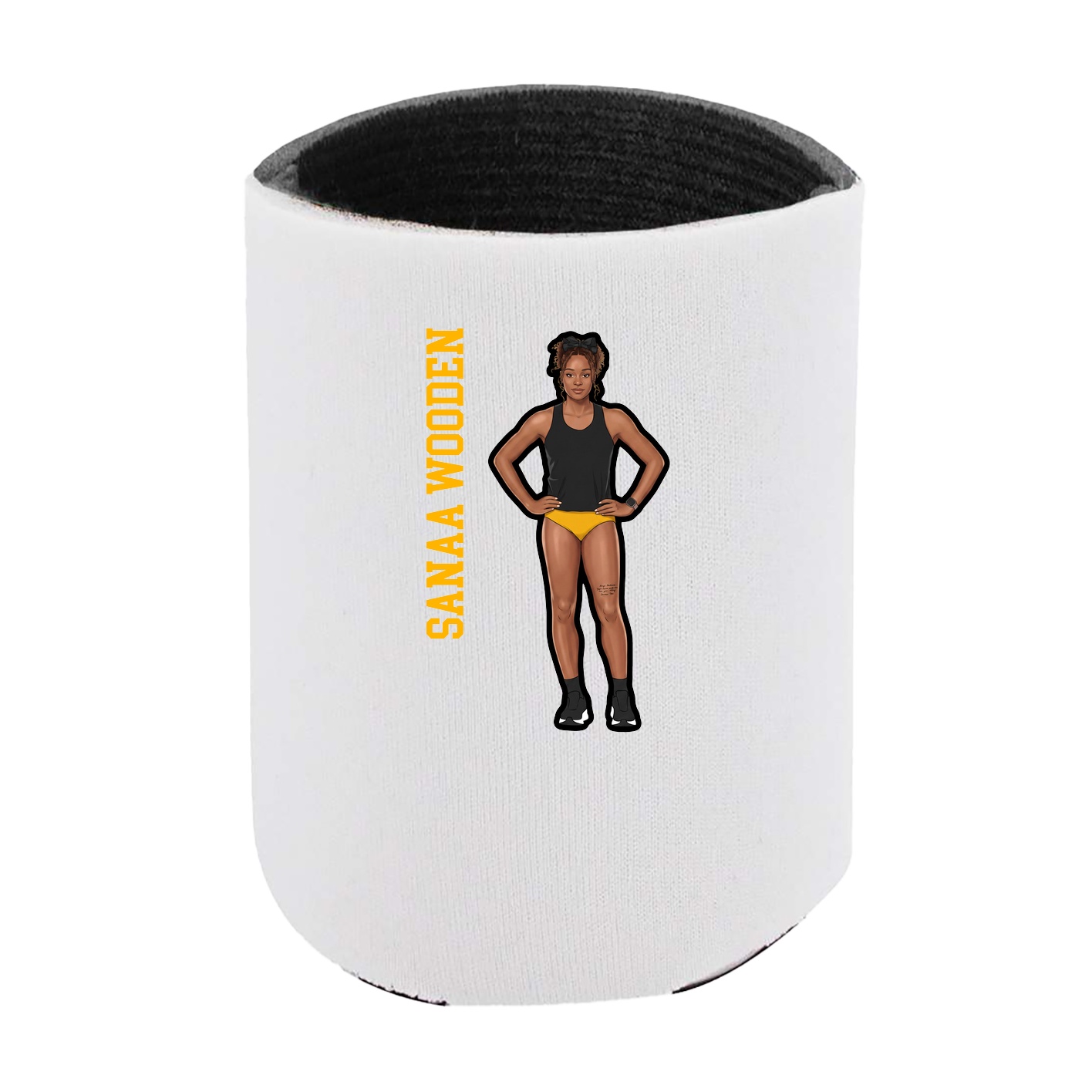 Can Holder — Name Vertical in White