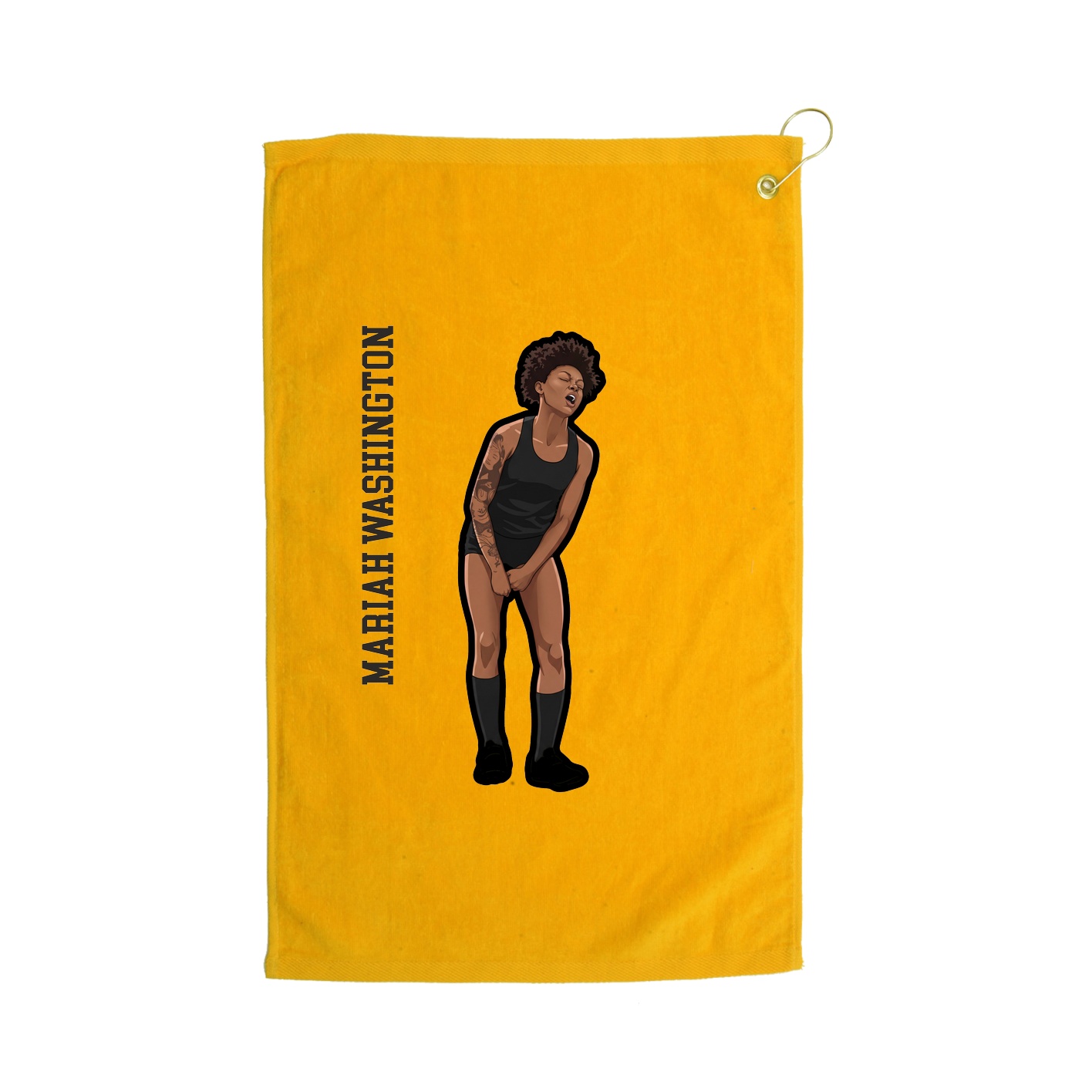 Golf Towel — Name Vertical in Gold