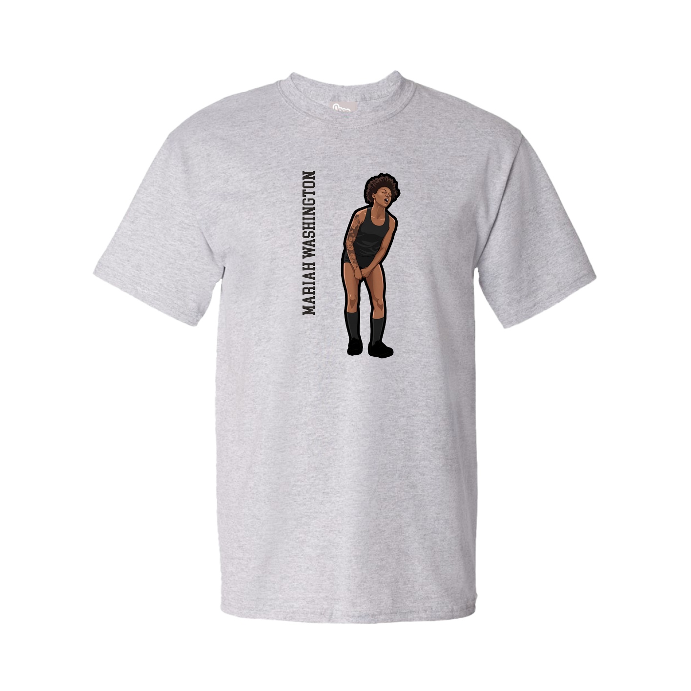 Tee — Name Vertical in Grey