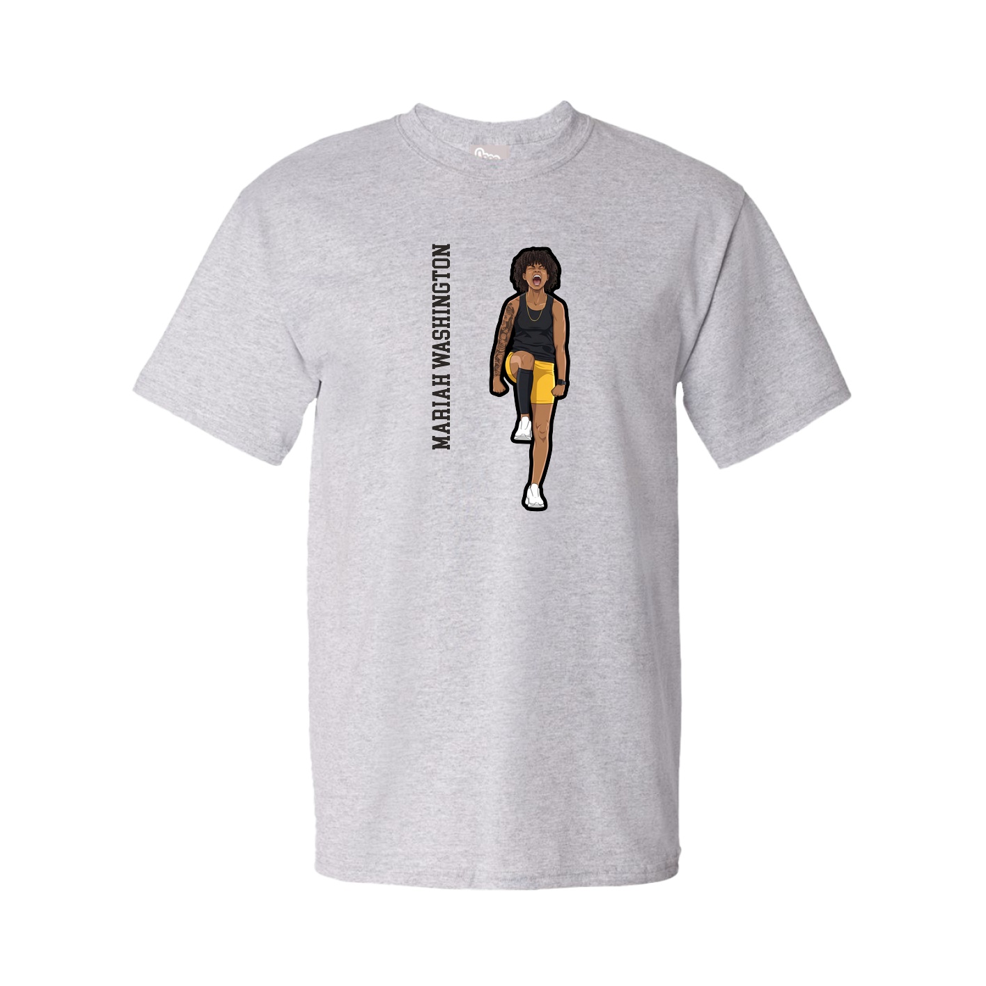 Youth Tee — Name Vertical in Grey