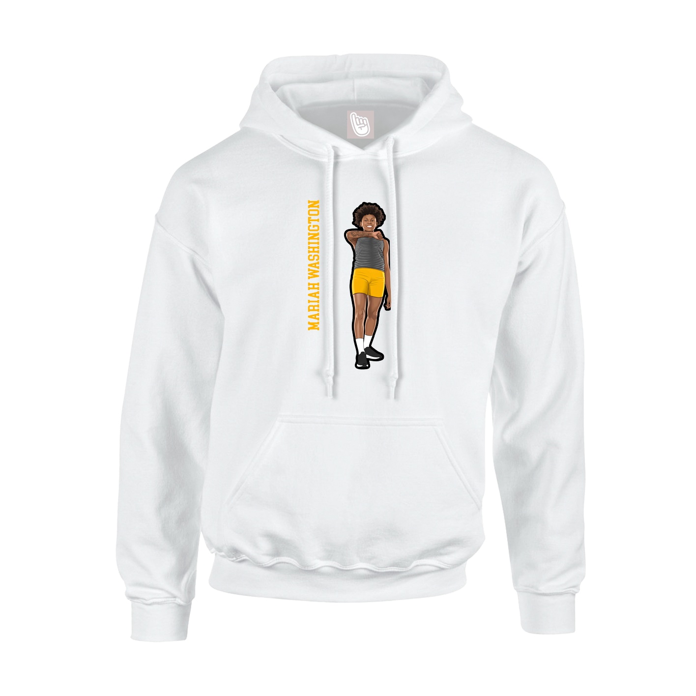 Hoodie — Name Vertical in White
