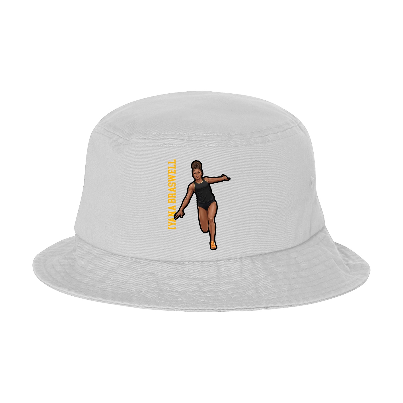 Bucket Cap — Name Vertical in White