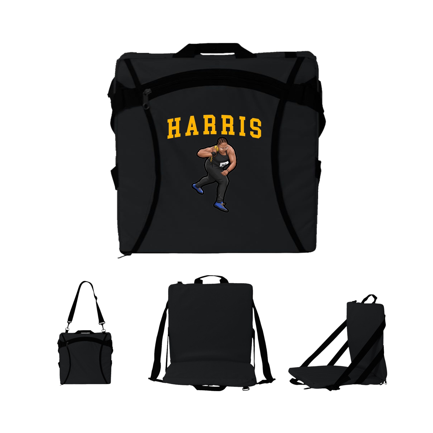 Folding Stadium Seat — Shirsey in Black