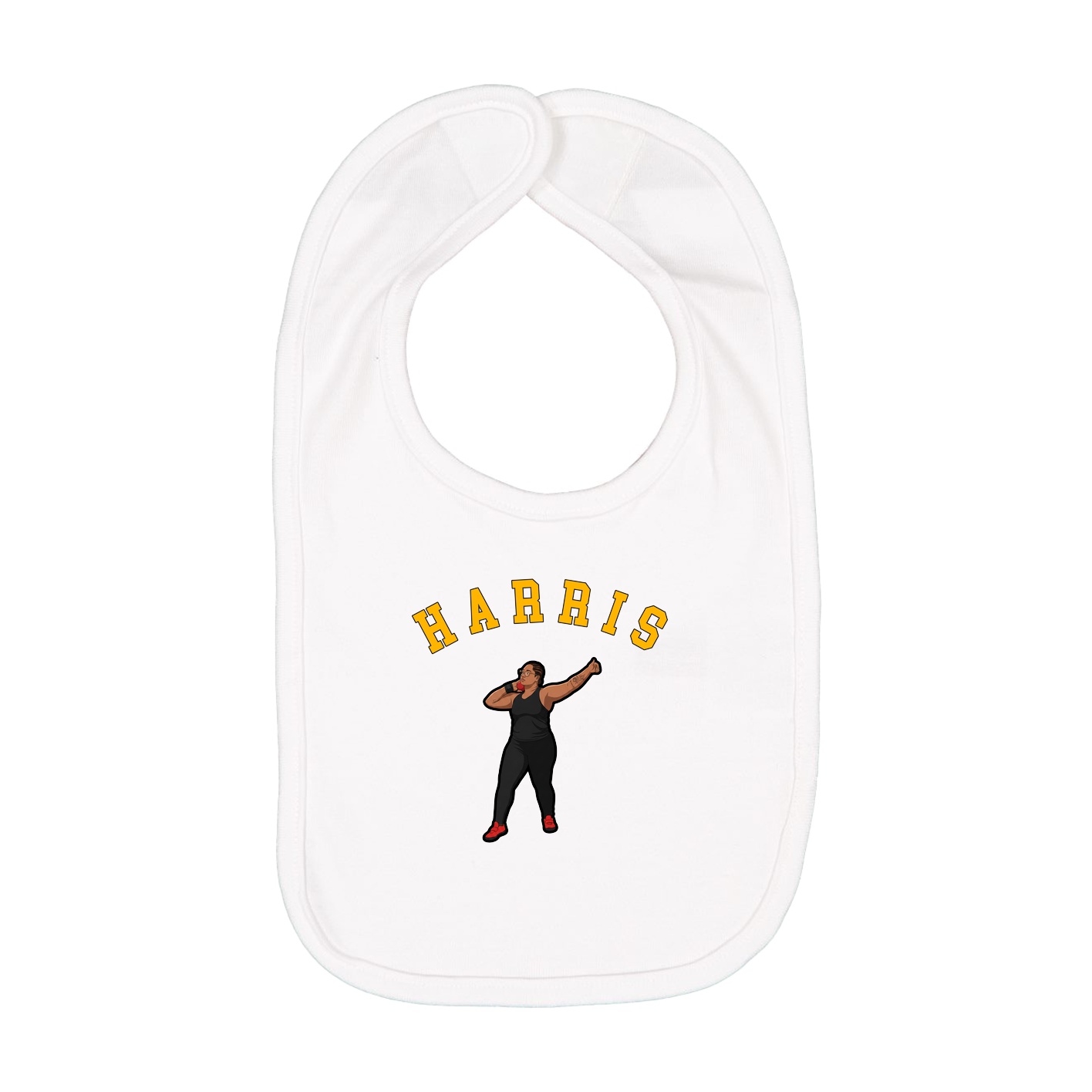 Infant Bib — Shirsey Arch in White