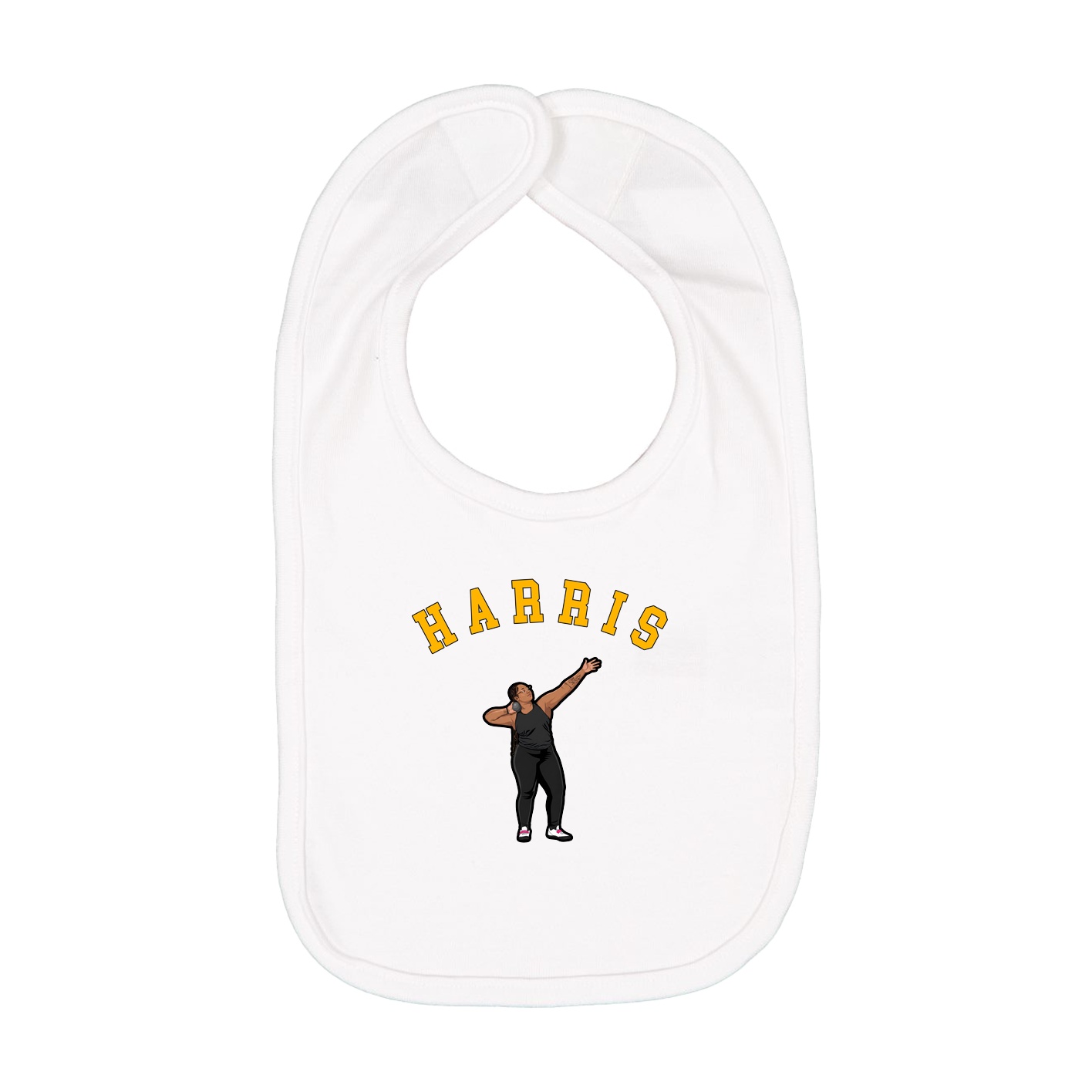 Infant Bib — Shirsey Arch in White