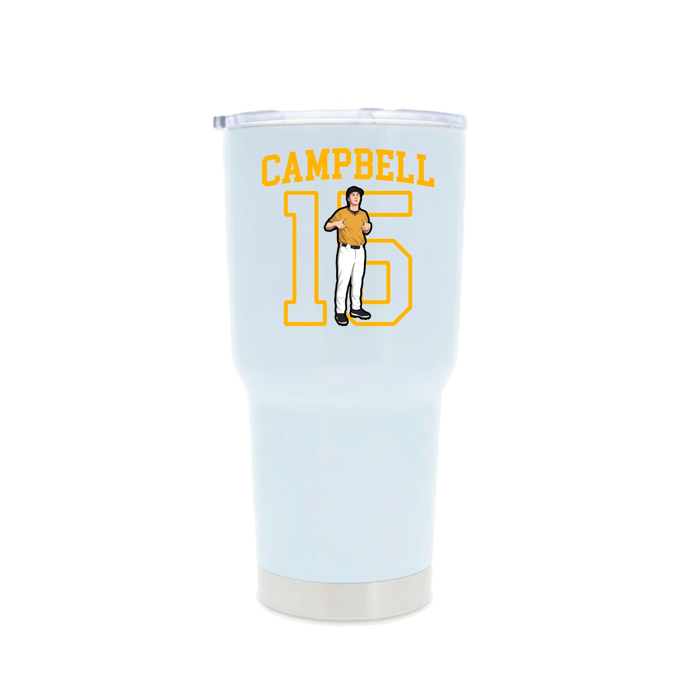 30oz Stainless Steel Tumbler — Shirsey in White