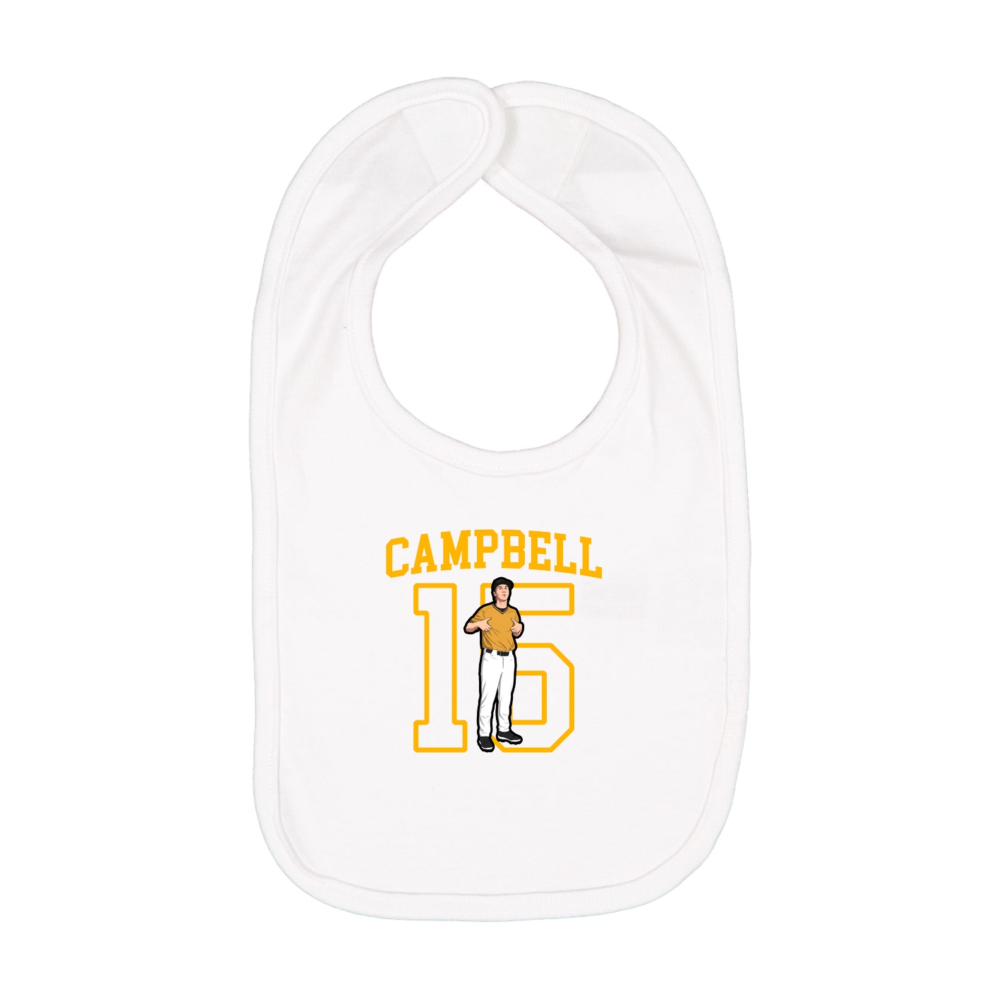 Infant Bib — Shirsey in White