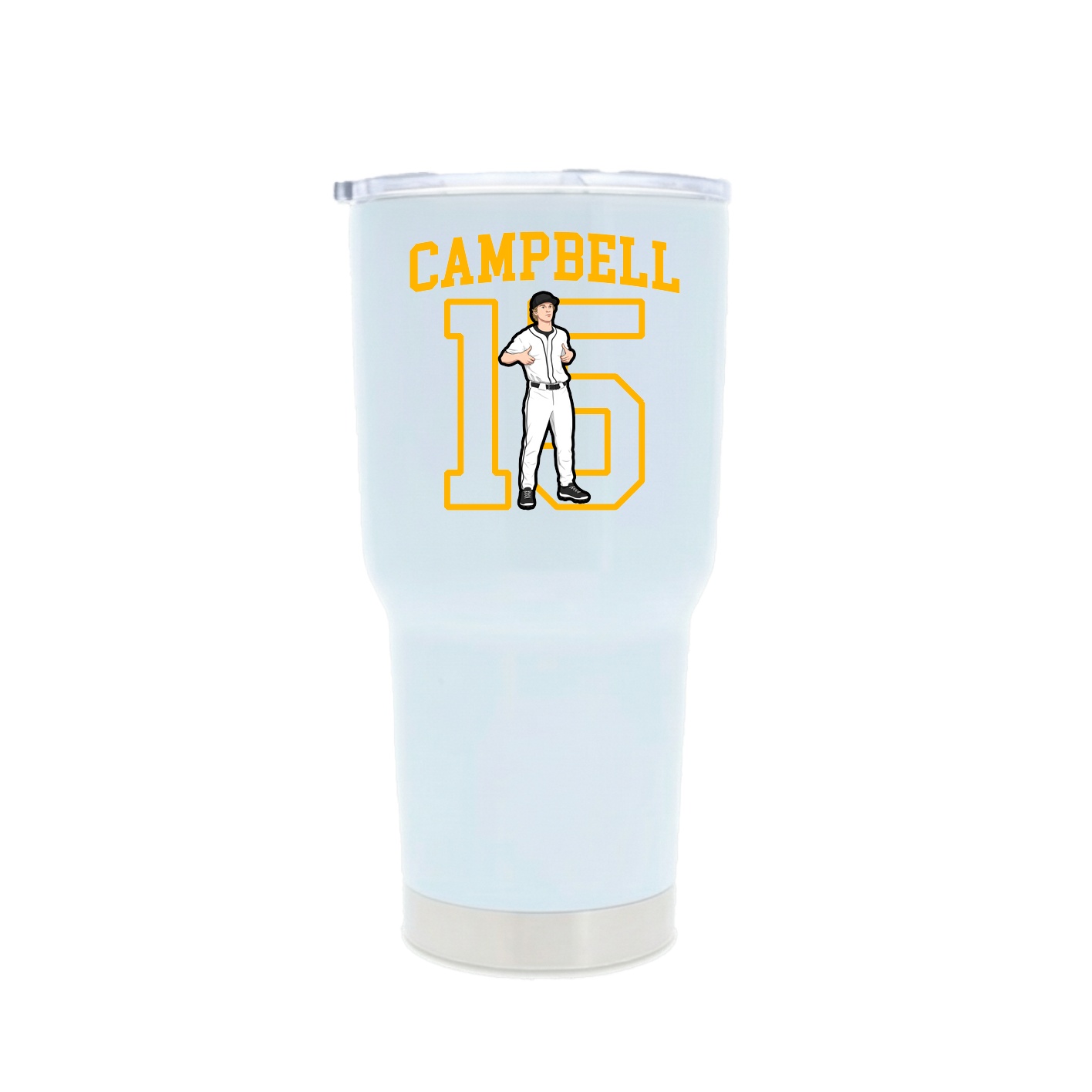 30oz Stainless Steel Tumbler — Shirsey in White