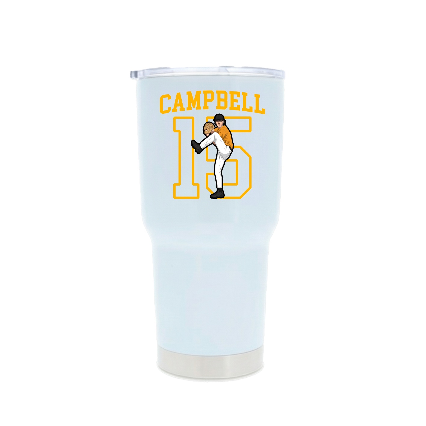 30oz Stainless Steel Tumbler — Shirsey in White