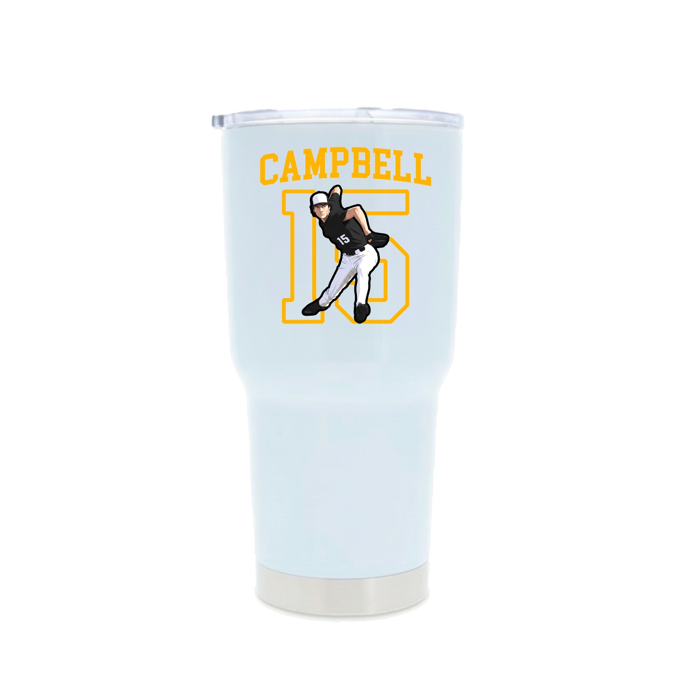 30oz Stainless Steel Tumbler — Shirsey in White