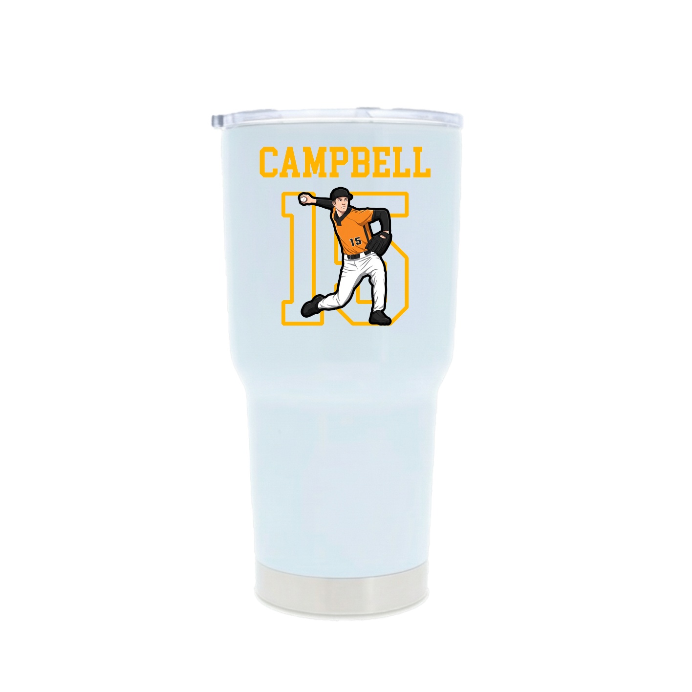 30oz Stainless Steel Tumbler — Shirsey in White