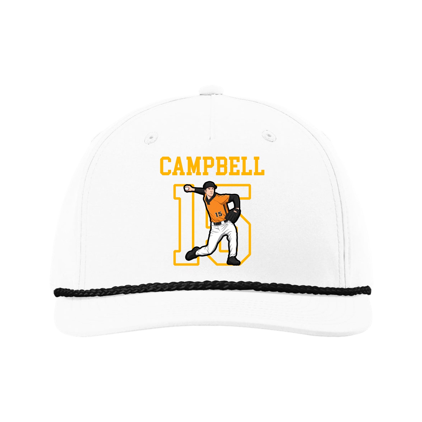 Five-Panel Classic Rope Cap — Shirsey in White
