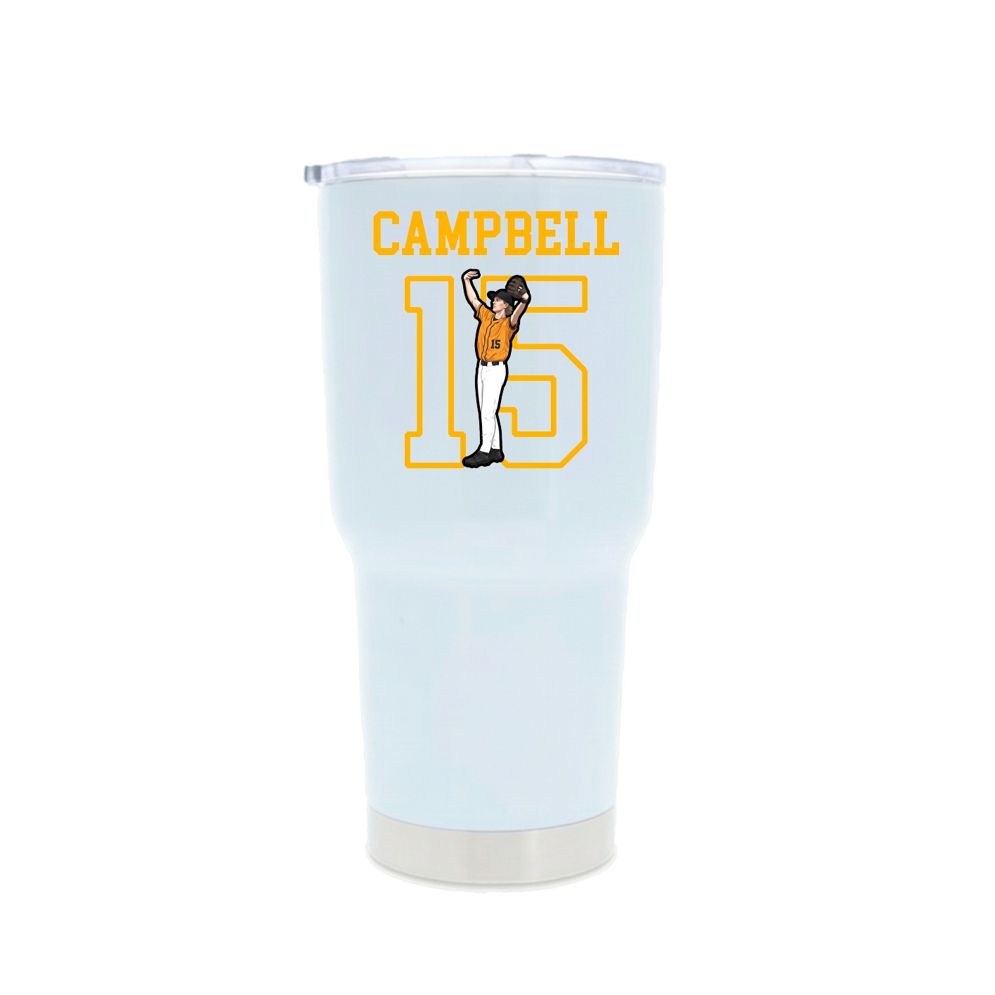 30oz Stainless Steel Tumbler — Shirsey in White