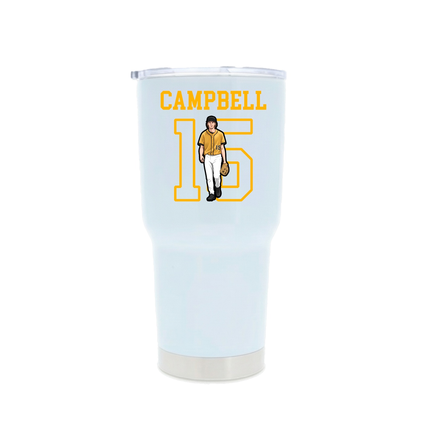 30oz Stainless Steel Tumbler — Shirsey in White
