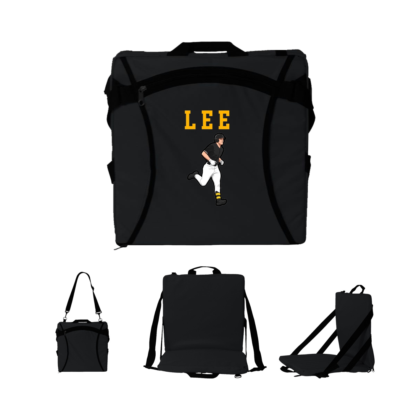 Folding Stadium Seat — Shirsey in Black