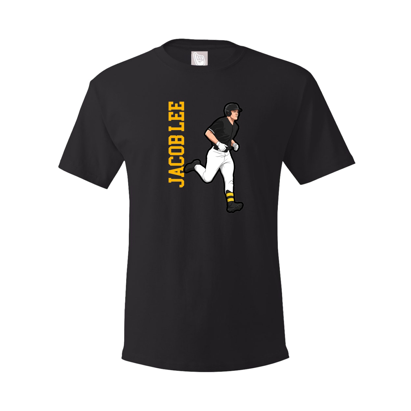 Tee — Name Vertical in Black