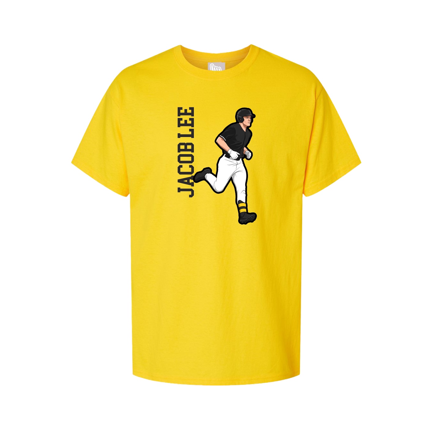 Youth Tee — Name Vertical in Gold