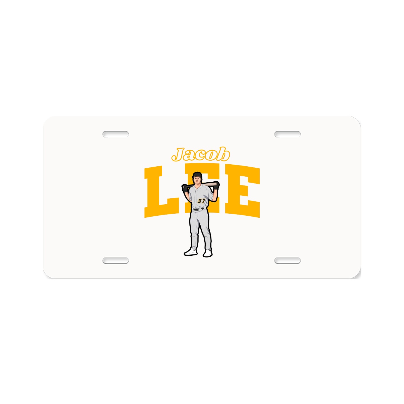 License Plate — Name Arch in Classic