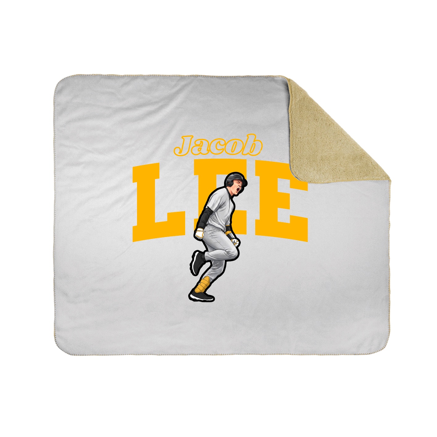 Throw Blanket — Name Arch in White